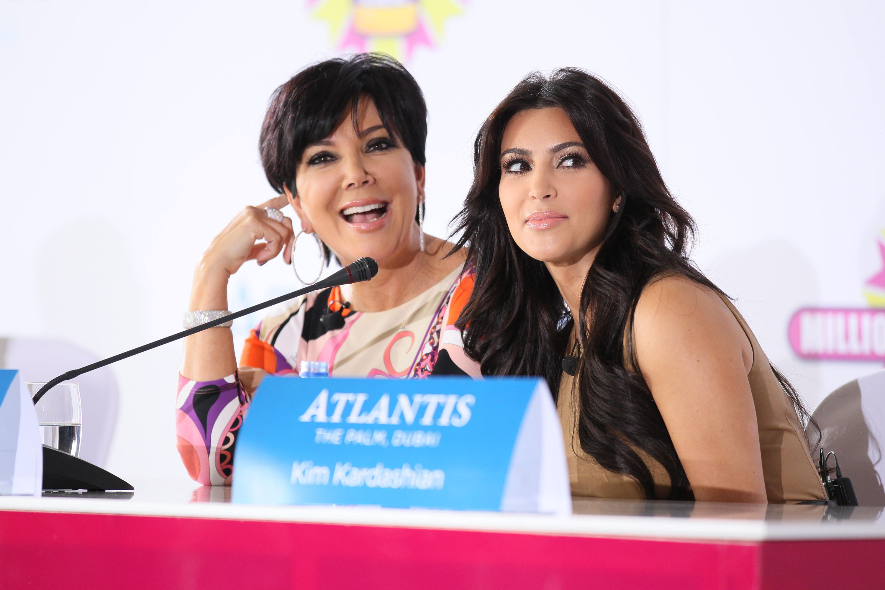 Kim Kardashian and Kris Jenner at the press conference for the launch of Millions Of Milkshakes | Picture 101702